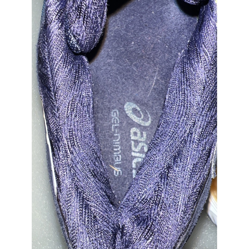 Asics Gel-Nimbus 22 Midnight Blue Gold Running Shoes 1012A587 Womens 6.5 - Picture 10 of 14